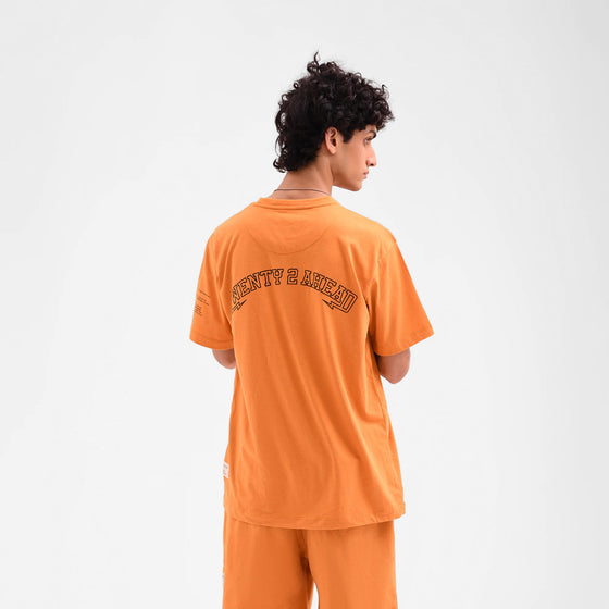 MEN ORANGE OVER SIZED T-SHIRT